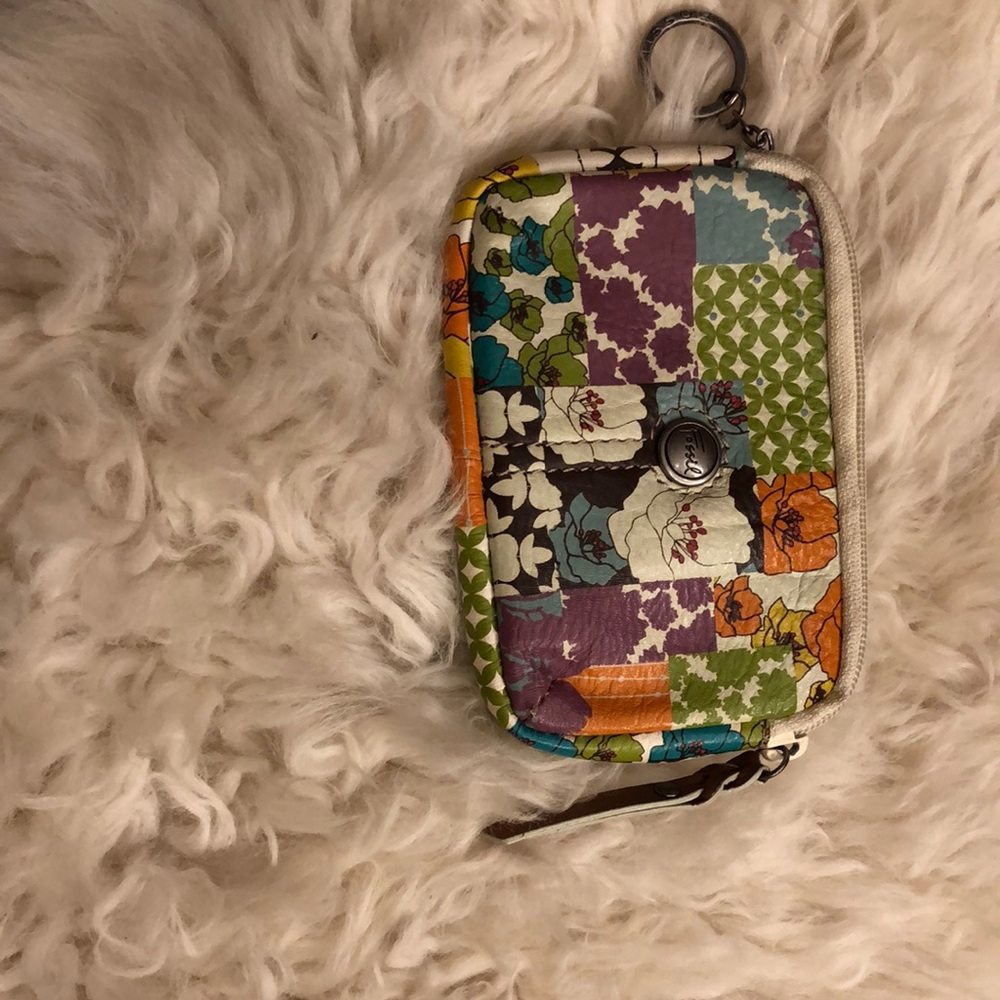 Fossil Multicolor Patchwork Key & Card Holder